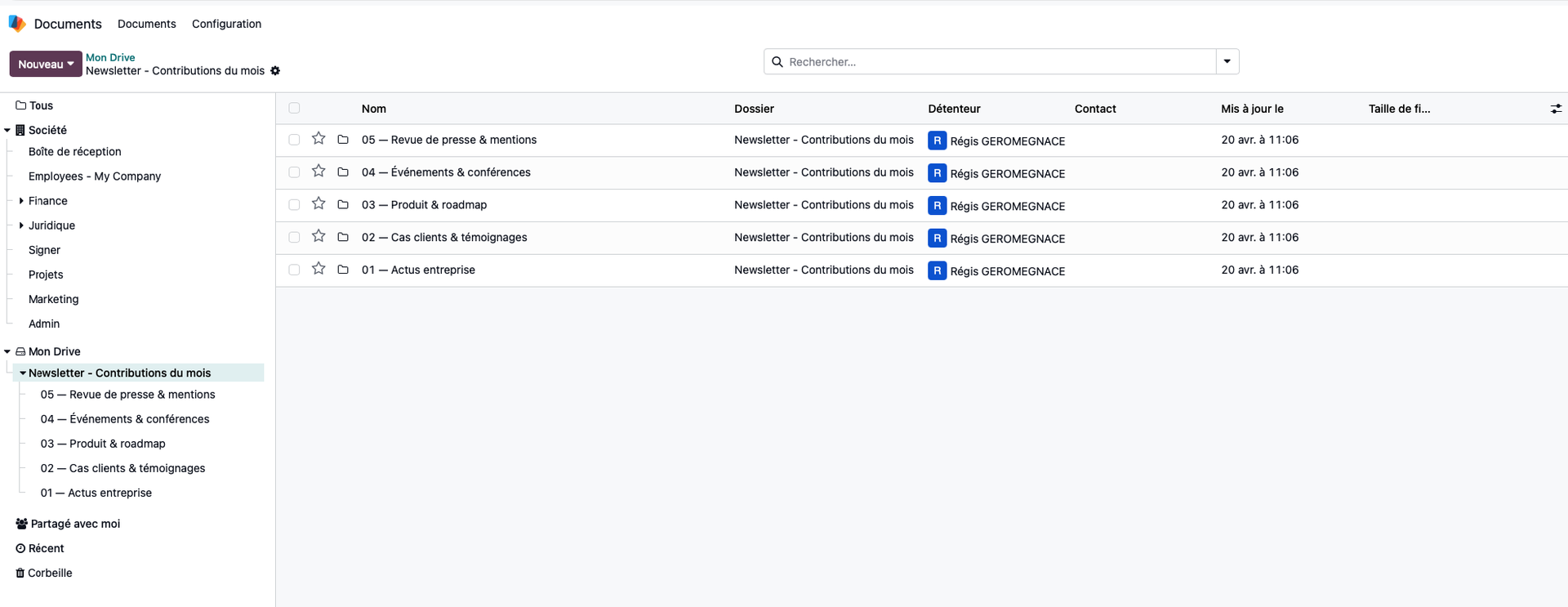 Arborescence du module document